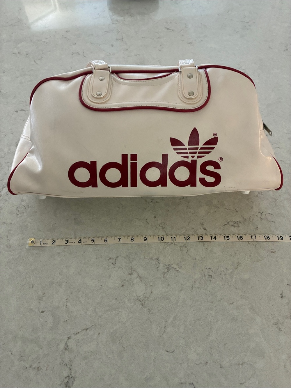 adidas white and red retro gym vintage bag - Picture 6 of 9